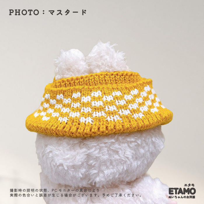ぬい服 15cm 穴空きニット帽 帽子