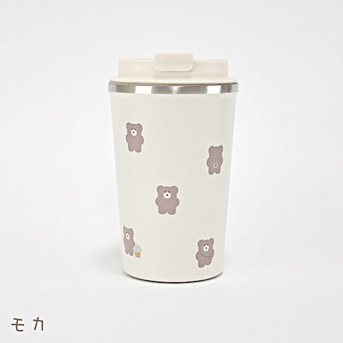 【モコモカ】 くまのステンレスタンブラー 380ml モカ ミルクティー クリーム