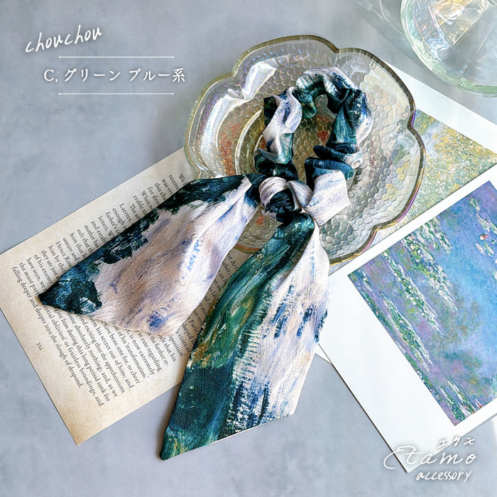 第1画廊 纏うアート 絵画なリボンシュシュ 星月夜 野ばら ゴッホ