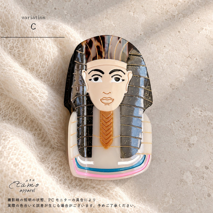 ヘアクリップ バンス 神聖 バステト ツタンカーメン 大仏