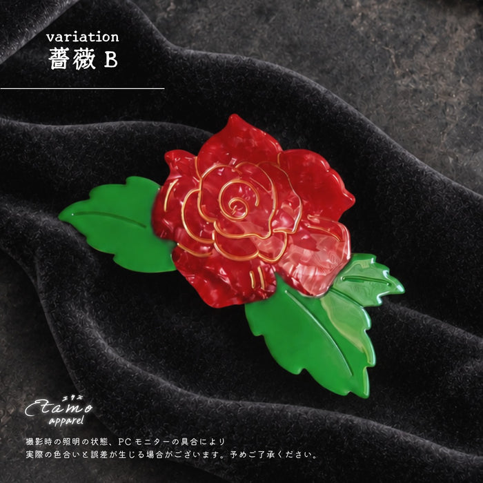 ヘアクリップ バンス 童話 ハート トランプ 蛇 薔薇