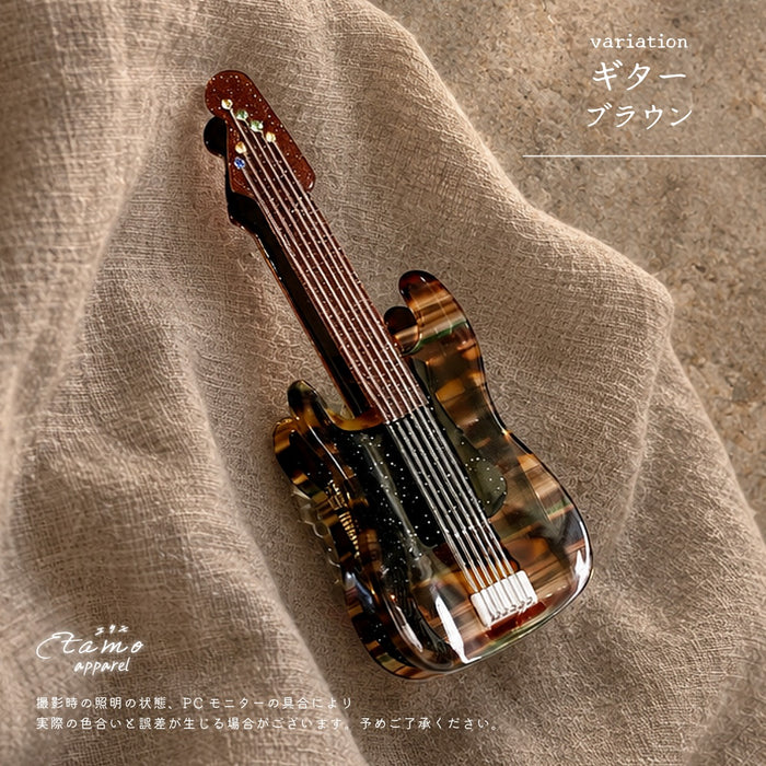 ヘアクリップ バンス ミュージシャン 楽器 ギター サックス カセット