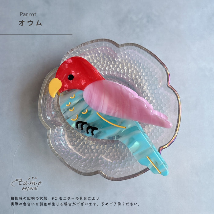 鳥 ヘアクリップ バンス シマエナガ ハシビロコウ カラス ワシ インコ オオハシ フクロウ フラミンゴ オウム