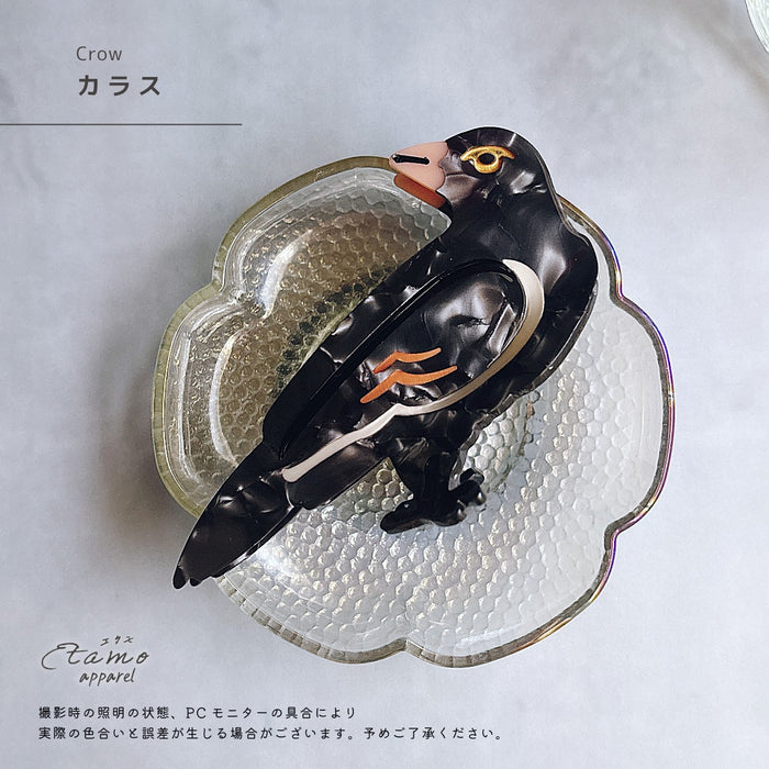鳥 ヘアクリップ バンス シマエナガ ハシビロコウ カラス ワシ インコ オオハシ
