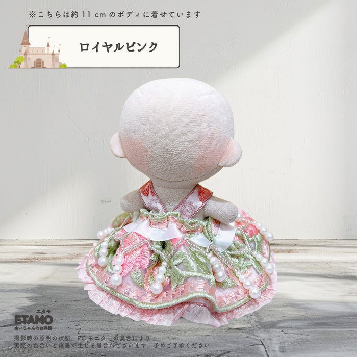 ぬい服 10cm ドレス ワンピ ブラック ベージュ ピンク ゴールド