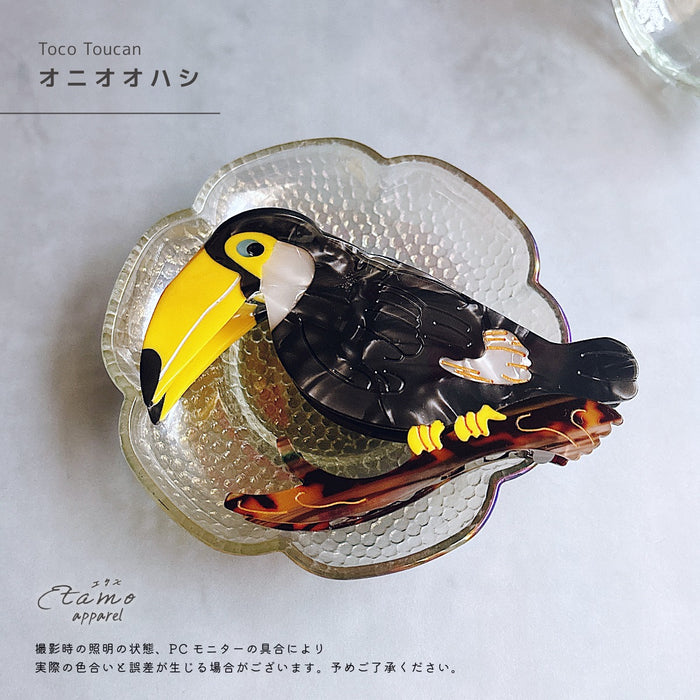 鳥 ヘアクリップ バンス シマエナガ ハシビロコウ カラス ワシ インコ オオハシ