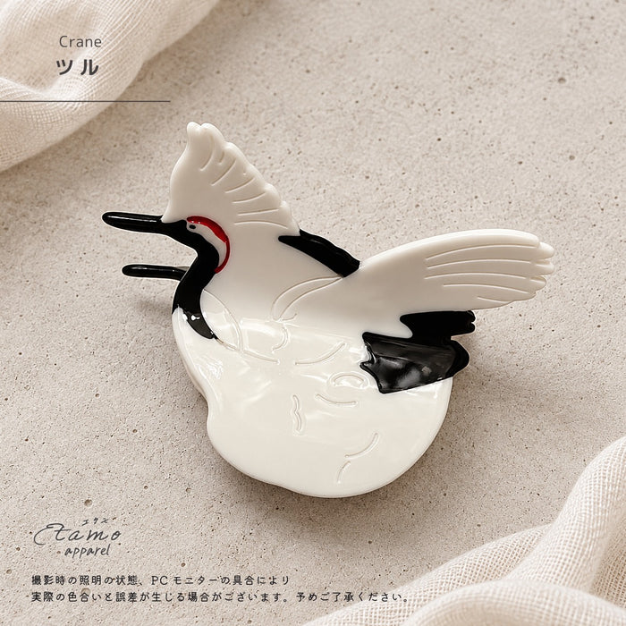 鳥 ヘアクリップ バンス シマエナガ ハシビロコウ カラス ワシ インコ オオハシ フクロウ ツル フラミンゴ オウム ツバメ