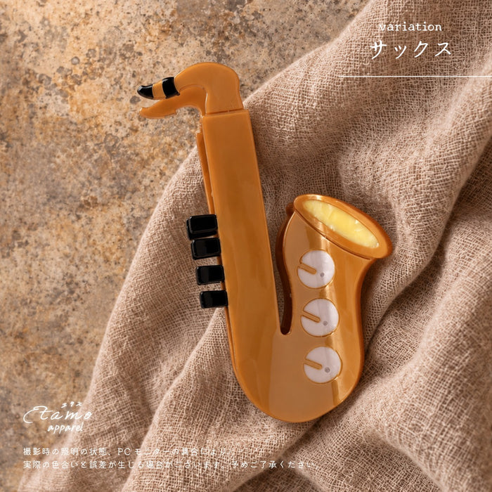 ヘアクリップ バンス ミュージシャン 楽器 ギター サックス カセット