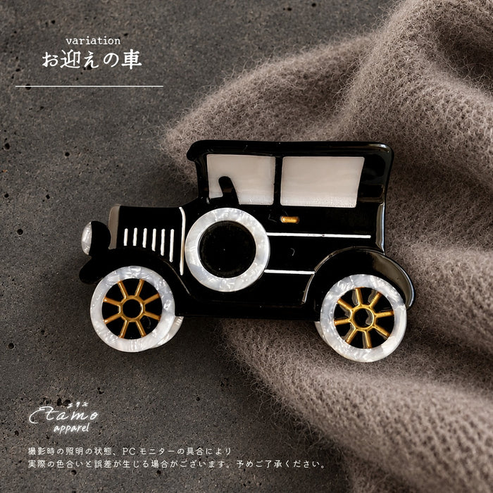 ヘアクリップ バンス クロワッサン ミシン 車