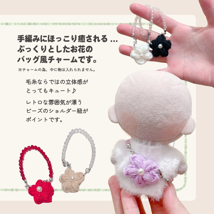 ぬい服 10cm バッグ お花 ジェム