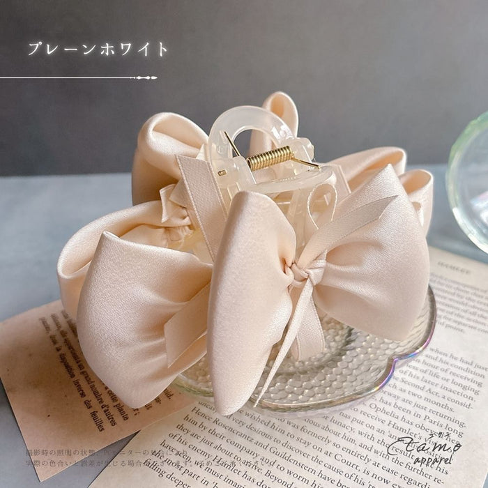 バンス ヘアクリップ リボン ドット 無地