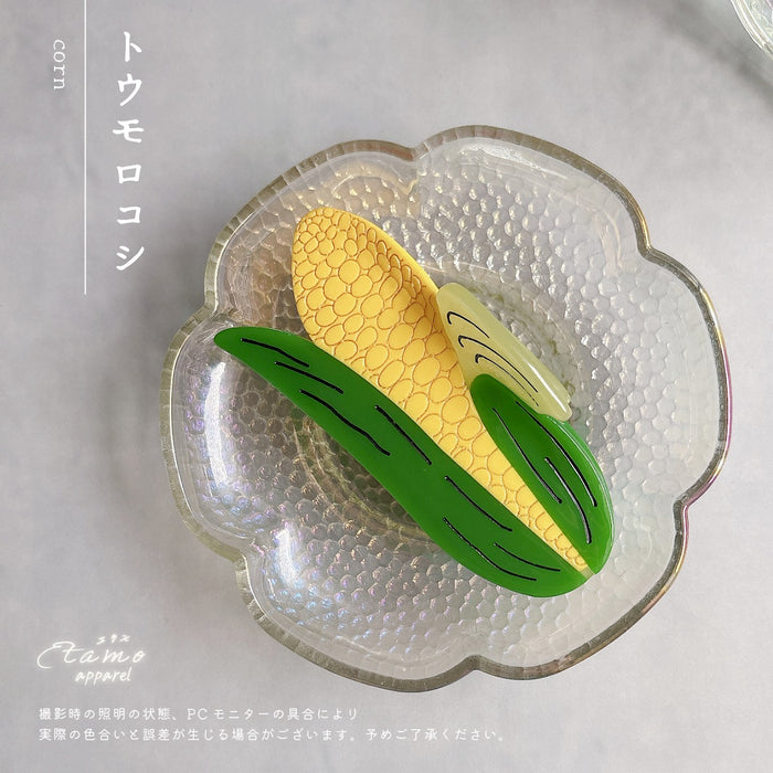 農作物 ヘアクリップ バンス 野菜 果物 トマト ナス トウモロコシ ピーマン 白菜 りんご 桃 いちご 稲穂
