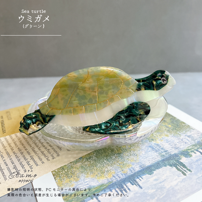 海の生き物 ヘアクリップ クジラ イルカ サメ クラゲ カメ カニ エビ ペンギン マンボウ