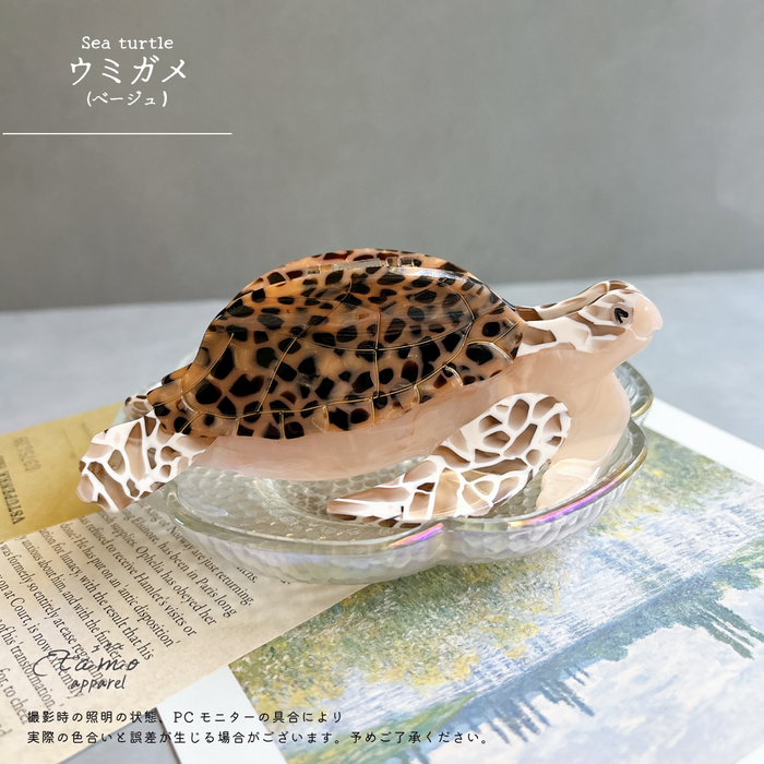 海の生き物 ヘアクリップ クジラ イルカ サメ クラゲ カメ カニ エビ ペンギン マンボウ