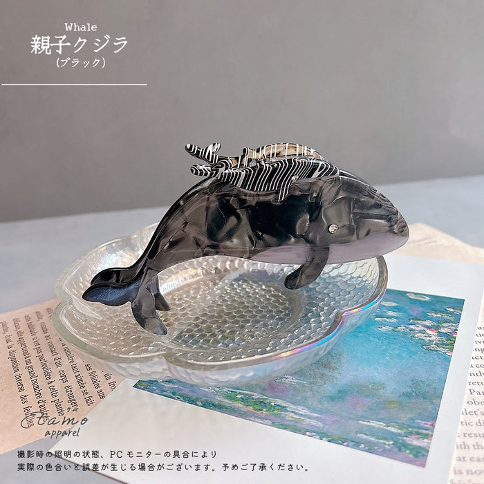 海の生き物 ヘアクリップ クジラ イルカ サメ クラゲ カメ カニ エビ ペンギン マンボウ