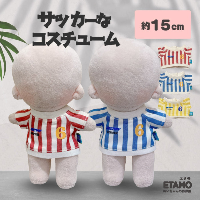 ぬい服 15cm サッカーなコスチューム トップス