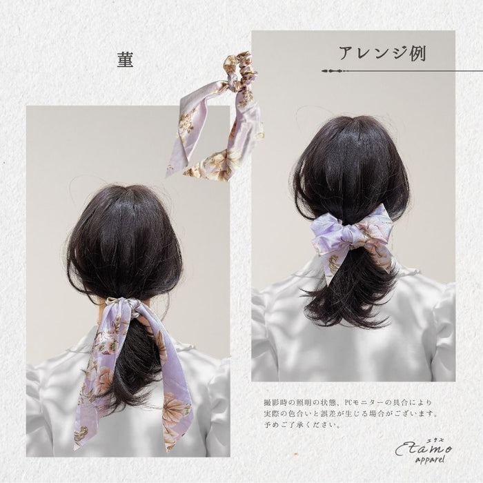 シュシュ リボン 花結び