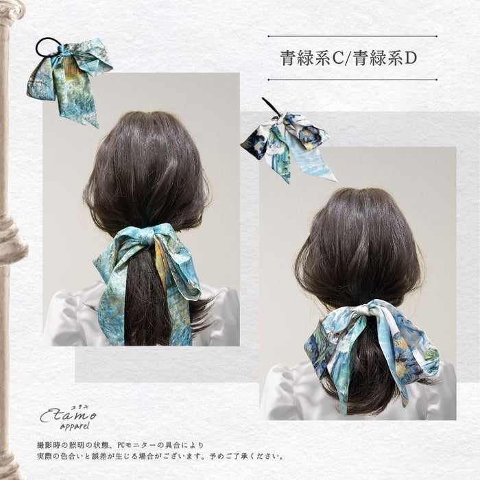 第8画廊 絵画 垂れリボン ヘアゴム ゴッホ ひまわり