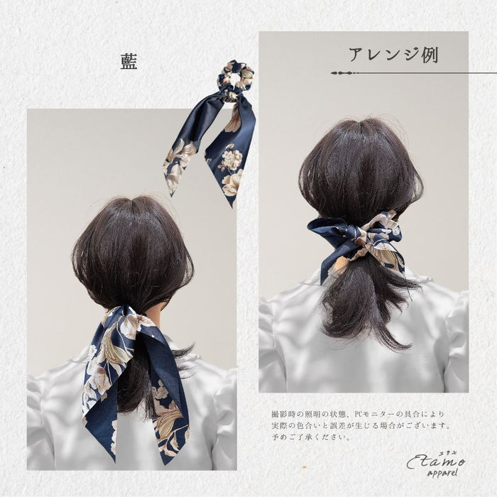 シュシュ リボン 花結び