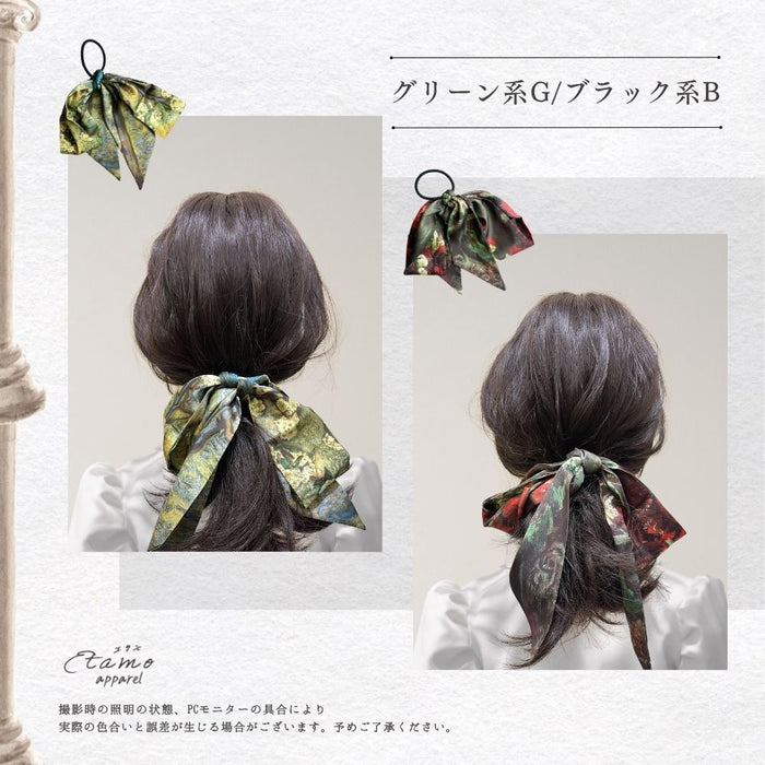 第8画廊 絵画 垂れリボン ヘアゴム ゴッホ ひまわり