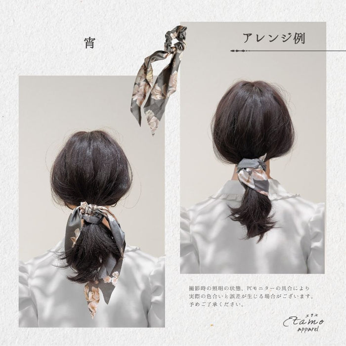 シュシュ リボン 花結び