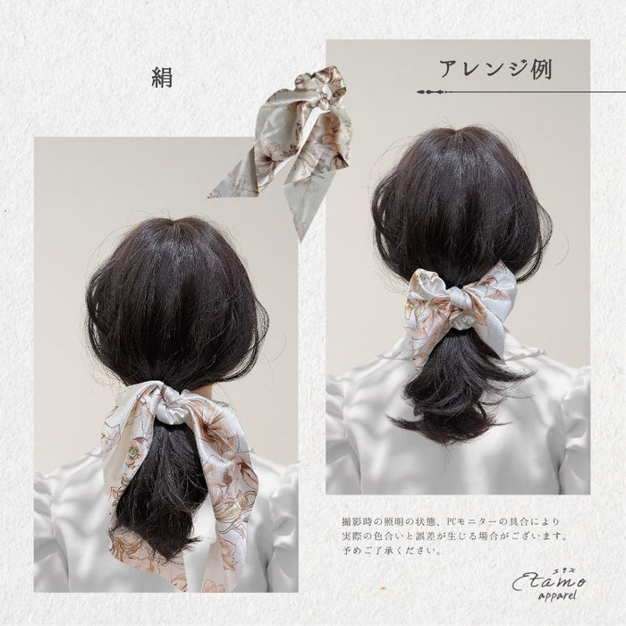 シュシュ リボン 花結び