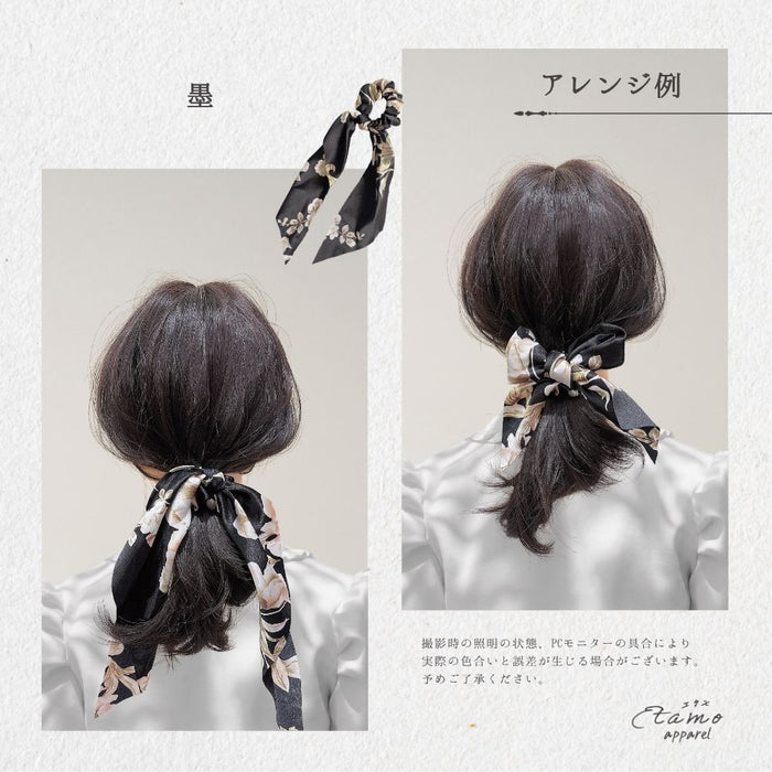 シュシュ リボン 花結び