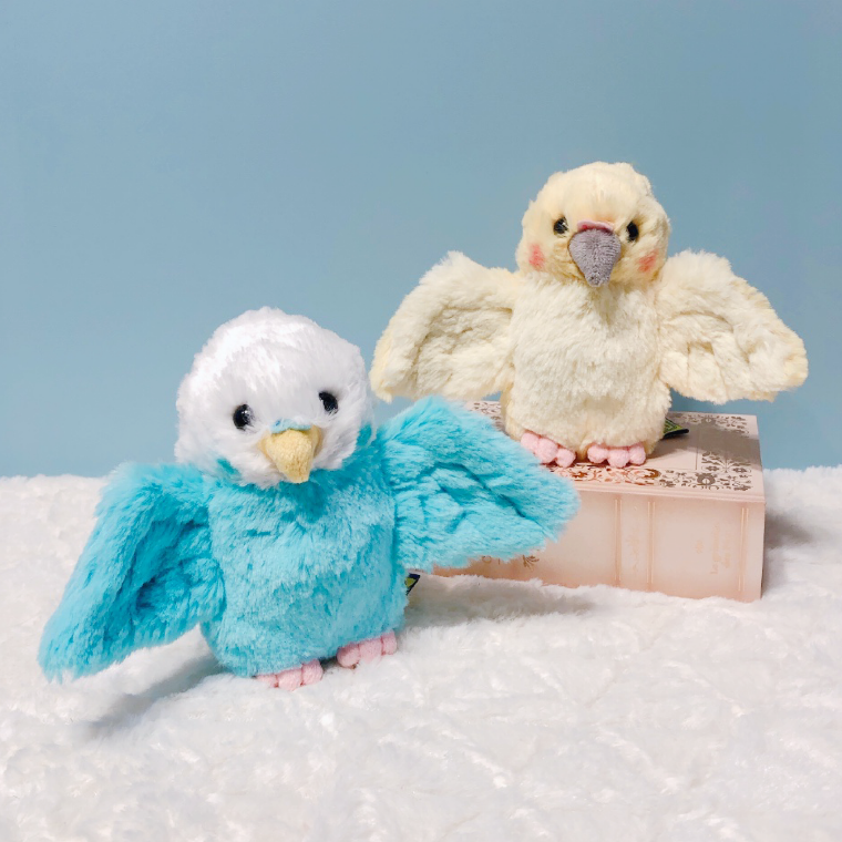 fluffies インコ ぬいぐるみ イエロー ブルー — Etamo