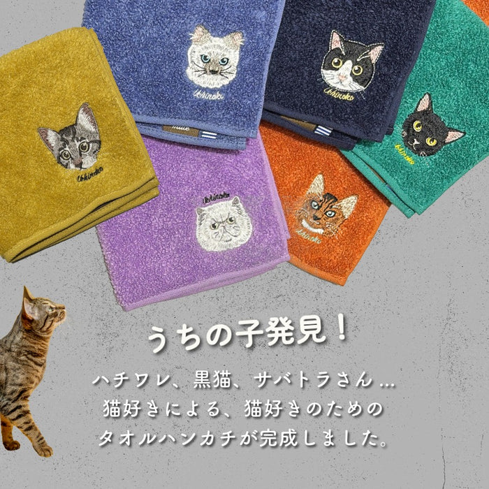 今治 タオルハンカチ 猫 サバトラ 黒猫 ハチワレ ラグドール ペルシャ ソマリ