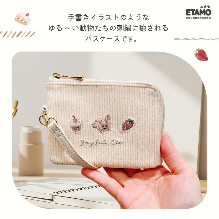 パスケース リール付き 犬 猫 うさぎ