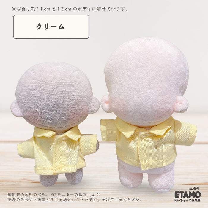 ぬい服 10cm 12cm 前開き シャツ トップス