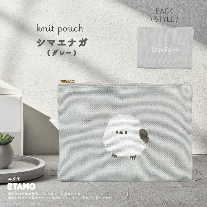 ニットポーチ シマエナガ シュナウザー トイプードル ネコ ミケネコ うさぎ マヌルネコ