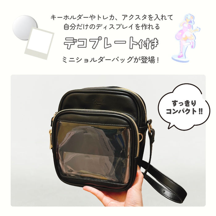 デコプレ ミニショルダー バッグ ブラック ベージュ