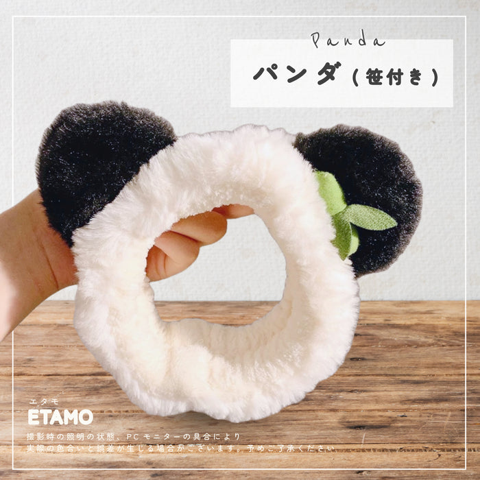耳付き ヘアバンド 動物 アニマル くま うさぎ  ヒツジ パンダ カニ カエル ウシ キリン トラ ホワイトタイガー ヤギ ダルメシアン ブタ ヒヨコ ピーチ 観葉植物 キノコ 茶トラ サバトラ 三毛猫 洗顔