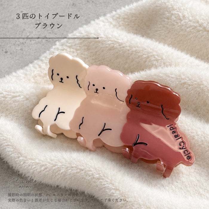 ヘアクリップ バンス 犬 トイプードル