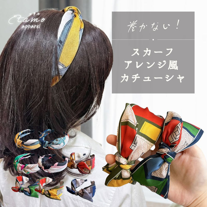 カチューシャ スカーフ風