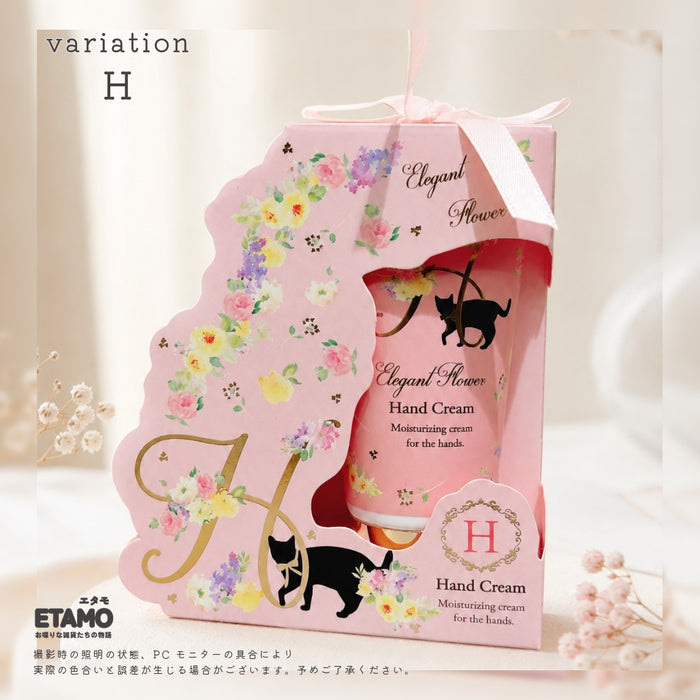 香り付き ミニ ハンドクリーム 猫 イニシャル