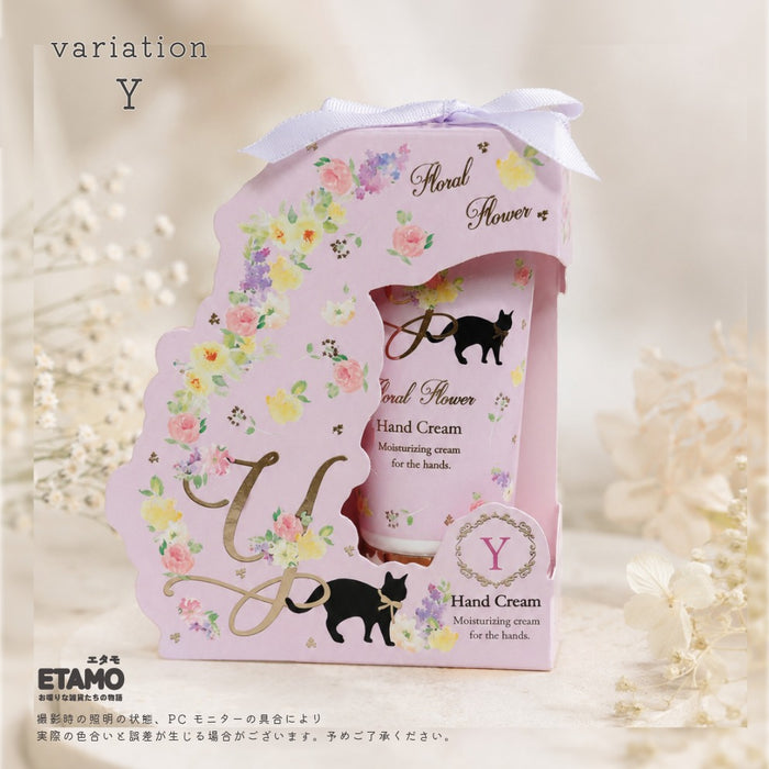 香り付き ミニ ハンドクリーム 猫 イニシャル