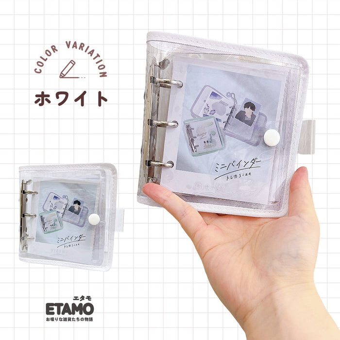 ミニバインダー トレカホルダー レッド ピンク オレンジ イエロー グリーン ブルー ラベンダー ホワイト ブラック 推し活グッズ