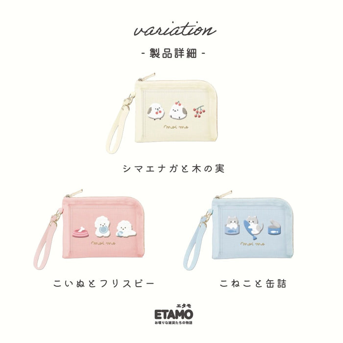アニマル リール付き パスケース しまえなが いぬ ねこ
