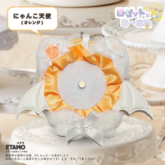 缶バッジ ロゼット キーチェーン 4 にゃんこ天使