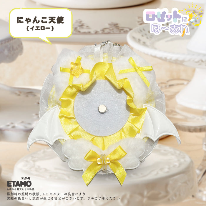 缶バッジ ロゼット キーチェーン 4 にゃんこ天使