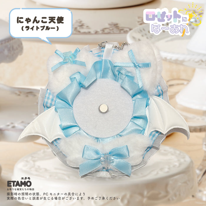 缶バッジ ロゼット キーチェーン 4 にゃんこ天使