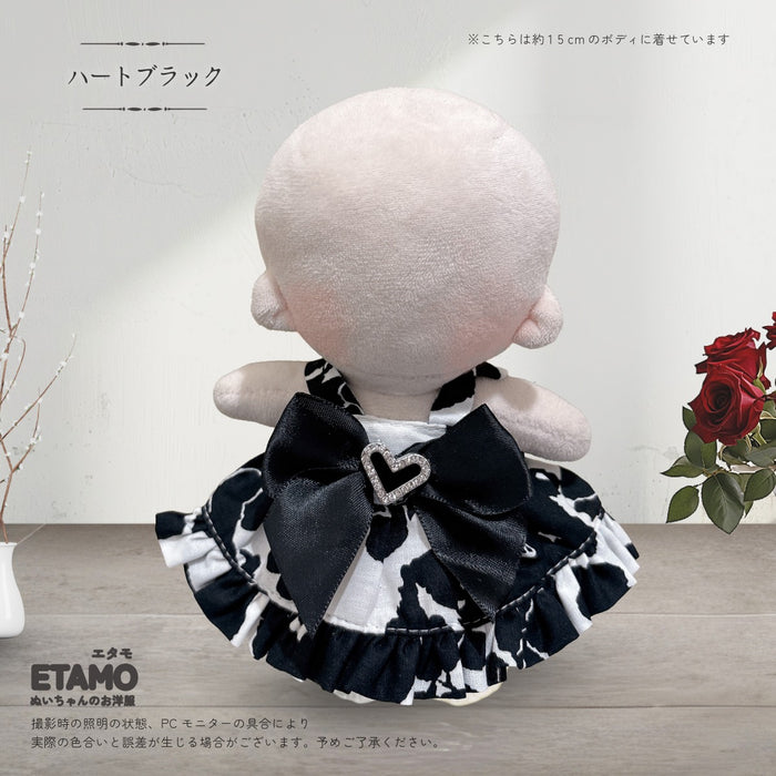 ぬい服 15cm モノトーン ドレス ワンピース