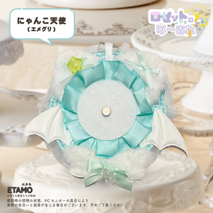 缶バッジ ロゼット キーチェーン 4 にゃんこ天使