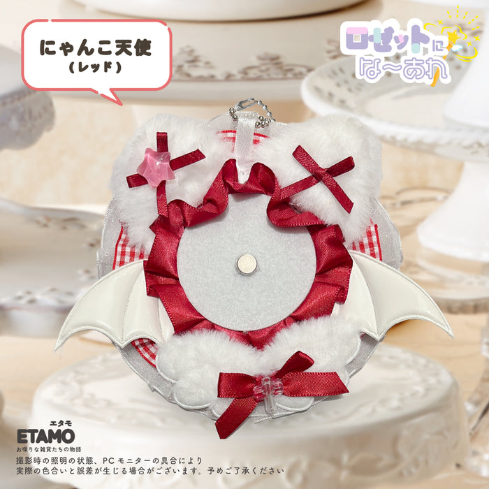 缶バッジ ロゼット キーチェーン 4 にゃんこ天使