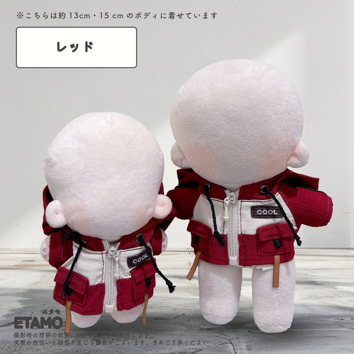 ぬい服 15cm 13cm パーカー レッド オリーブ ベージュ シルバー