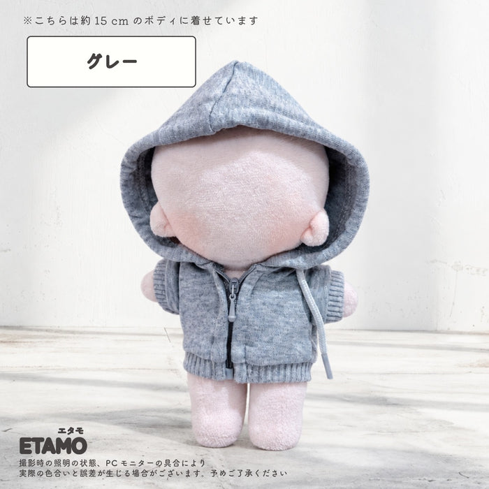 ぬい服 15cm カラー パーカー