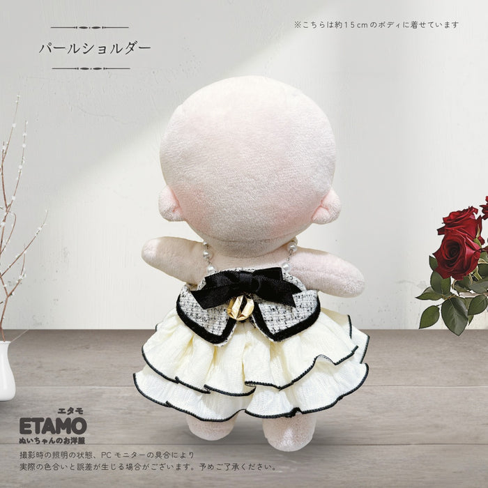 ぬい服 15cm モノトーン ドレス ワンピース