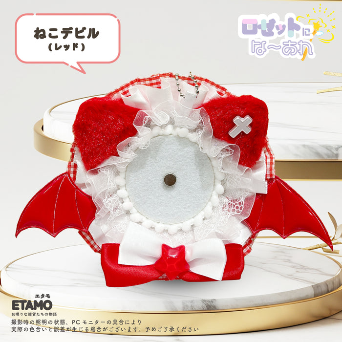 缶バッジ ロゼット キーチェーン 1 ねこデビル